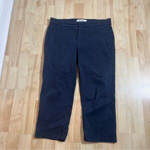 Lila Ryan The Jase Slim Straight Pedal Pusher Brushed Sateen Dark Blue Pants 4P